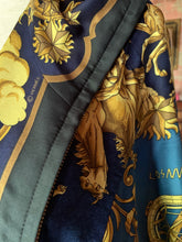 Load image into Gallery viewer, HERMÈS 1991 COSMOS SILK TWILL RUNWAY VINTAGE SCARF BOMBER PARKA HOODED JACKET