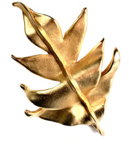 Load image into Gallery viewer, CHANEL 1990 AUTUMN MASSIVE GILT LEAF BROOCH RARE 18.5 cm
