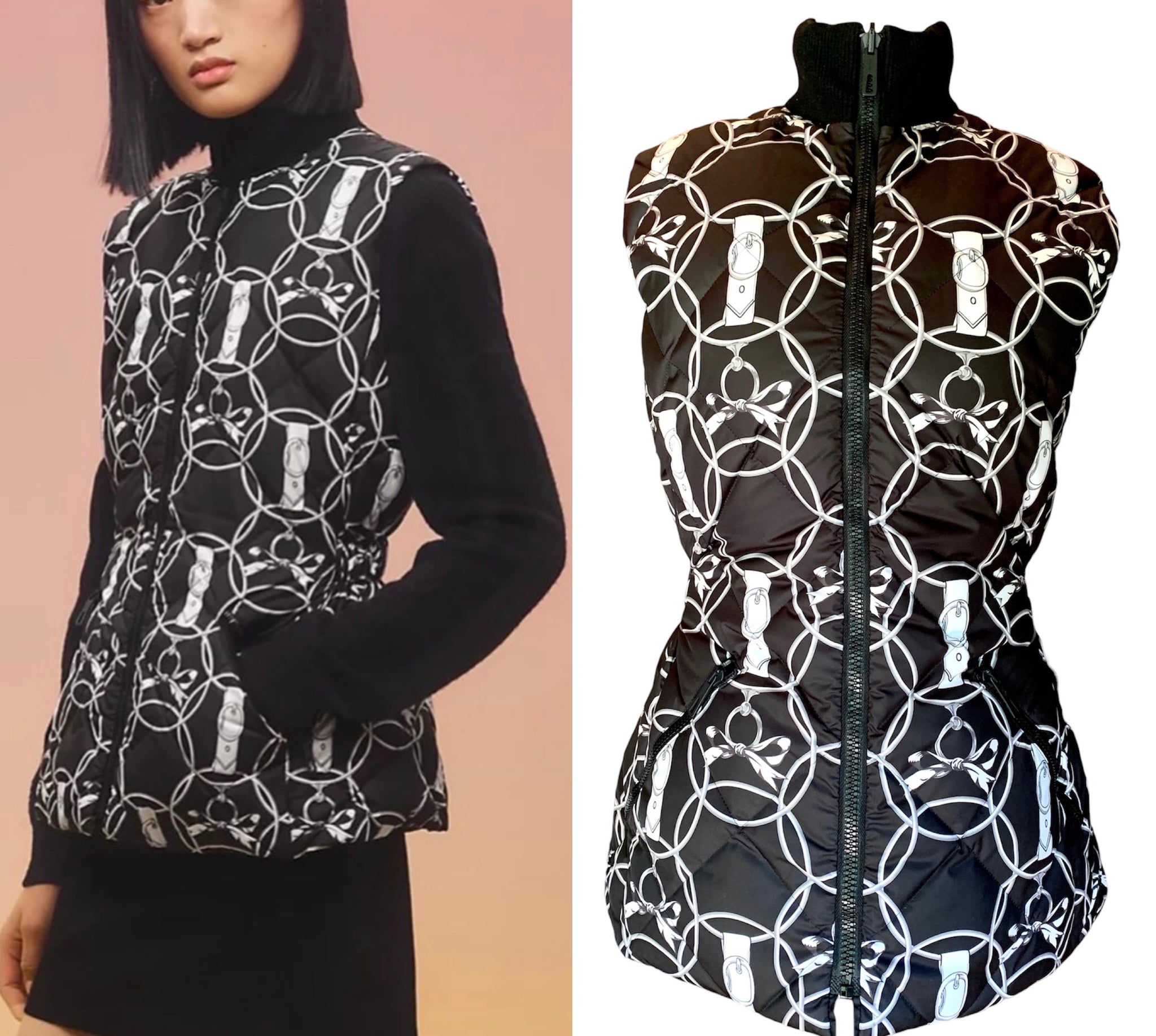 HERMÈS PROMENADE DU MATIN RÉVERSIBLE PUFFER VEST NEW – The
