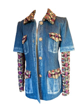 Load image into Gallery viewer, CHANEL 2016 AUTUMN DENIM JEAN TWEED JACKET RUNWAY
