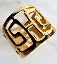 Load image into Gallery viewer, FRENCH 1980s RARE GOLD TONE BRACELET CUFF
