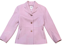 Load image into Gallery viewer, HERMÈS PINK MAUVE LEATHER BLAZER JACKET NEW
