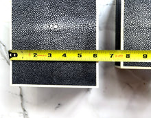 Load image into Gallery viewer, SHAGREEN GALUCHAT STINGRAY SET OF 2 VINTAGE BOXES ART DECO STYLE

