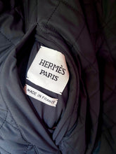 Load image into Gallery viewer, HERMES NAVY BLUE CHAÎNE D’ANCRE REVERSIBLE PARKA JACKET QUILTED COAT
