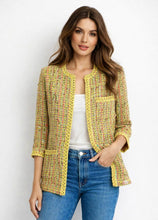 Load image into Gallery viewer, PLEIN SUD VINTAGE 1990s NEON TWEED OPEN JACKET
