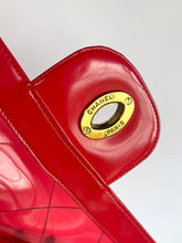 Load image into Gallery viewer, CHANEL 1995 RED PATENT PVC RUNWAY MAXI JUMBO VINTAGE BAG
