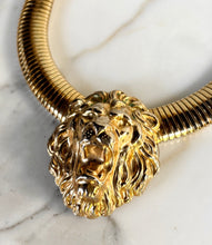Load image into Gallery viewer, MASSIVE 1980s LION OMEGA TUBOGAS VINTAGE CHUNKY NECKLACE
