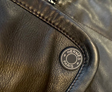 Load image into Gallery viewer, HERMES BLACK LEATHER PUFFER DOWN JACKET COAT $16,000 NEW TAGS
