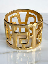 Load image into Gallery viewer, FRENCH 1980s RARE GOLD TONE BRACELET CUFF
