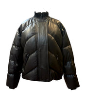 Load image into Gallery viewer, HERMES BLACK LEATHER PUFFER DOWN JACKET COAT $16,000 NEW TAGS
