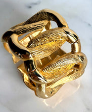 Load image into Gallery viewer, FRENCH 80s DESIGNER MASSIVE GOLD TONE CUFF
