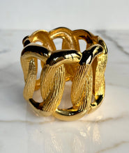 Load image into Gallery viewer, FRENCH 80s DESIGNER MASSIVE GOLD TONE CUFF
