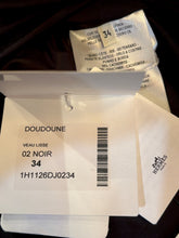 Load image into Gallery viewer, HERMES BLACK LEATHER PUFFER DOWN JACKET COAT $16,000 NEW TAGS

