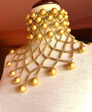 Load image into Gallery viewer, POGGI PARIS CHOKER BIB NECKLACE EARRING SPECTACULAR SET VINTAGE 1980’s.
