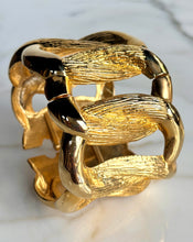 Load image into Gallery viewer, FRENCH 80s DESIGNER MASSIVE GOLD TONE CUFF
