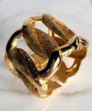 Load image into Gallery viewer, FRENCH 80s DESIGNER MASSIVE GOLD TONE CUFF
