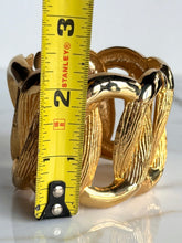 Load image into Gallery viewer, FRENCH 80s DESIGNER MASSIVE GOLD TONE CUFF
