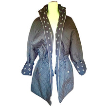 Load image into Gallery viewer, HERMES NAVY BLUE CHAÎNE D’ANCRE REVERSIBLE PARKA JACKET QUILTED COAT

