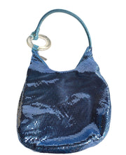 Load image into Gallery viewer, WHITING AND DAVIS ICONIC METALLIC CHAIN MESH LUCITE BAG
