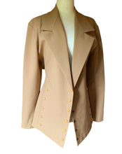 Load image into Gallery viewer, NULLE PART AILLEURS BAUDURET ICONIC TAN ELASTIC 1980s JACKET SKIRT SET
