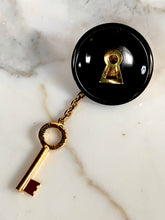 Load image into Gallery viewer, CHANEL MASSIVE LOCK &amp; KEY MONO EARRING 1980s
