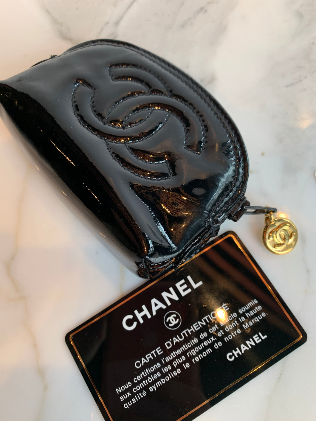 CHANEL 1995 BARBIE PATENT POUCH NEW TAGS