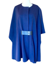 Load image into Gallery viewer, LOUIS VUITTON THICK CASHMERE JACKET CAPE PONCHO WITH LEATHER BELT
