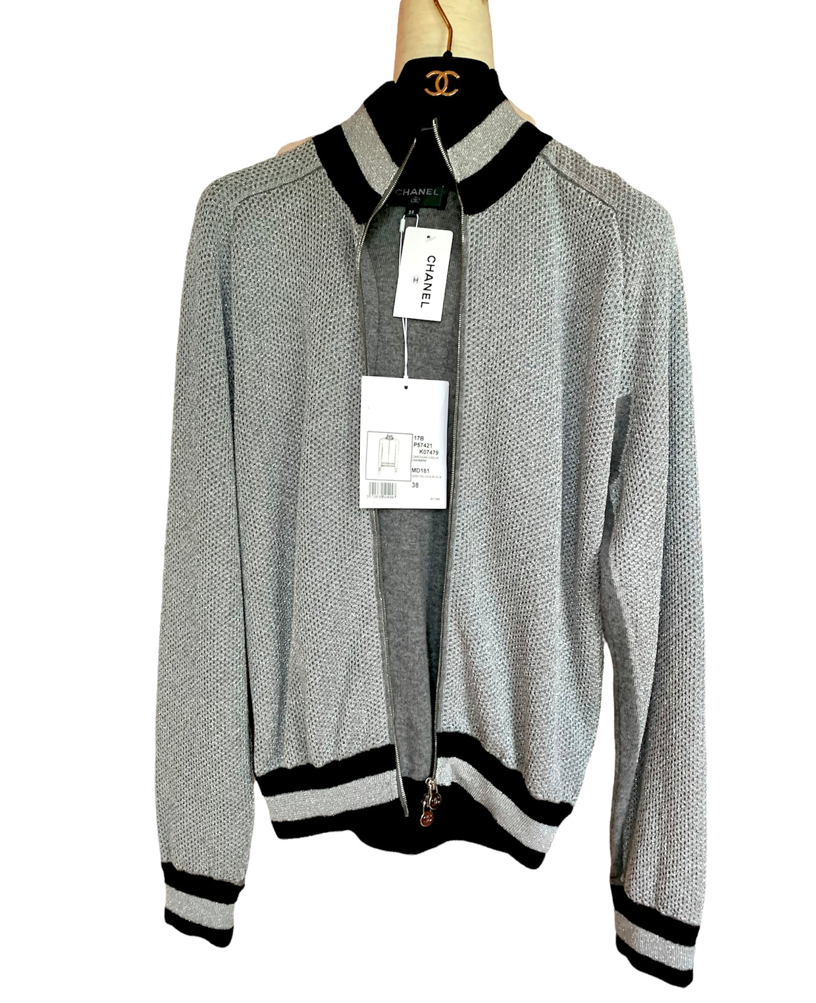 CHANEL CASHMERE BOMBER JACKET CARDIGAN HOODIE NEW WITH TAGS Retail $ 4 –  The Paris Mademoiselle