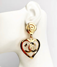 Load image into Gallery viewer, CHANEL BARBIE COLLECTION HEART EARRINGS 1995
