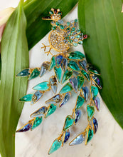 Load image into Gallery viewer, EXTRAORDINARY AND RARE CHANEL GRIPOIX PEACOCK PENDANT BROOCH
