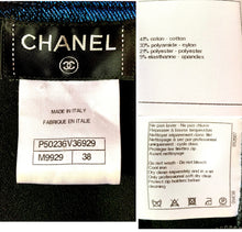 Load image into Gallery viewer, CHANEL METALLIC SAPPHIRE BLUE JACKET NEW 2014 FALL SIZE 38

