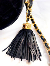 Load image into Gallery viewer, CHANEL ROUND SUEDE LEATHER TASSEL POMPOM VINTAGE BAG

