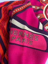 Load image into Gallery viewer, HERMÈS BALADE EN BERLINE CASHMERE SILK 140 cm SHAWL SCARF NEW WITH BOX
