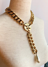 Load image into Gallery viewer, CHANEL IMPORTANT MEDALLION COLLAR WITH BAROQUE GRIPOIX PEARL DANGLE
