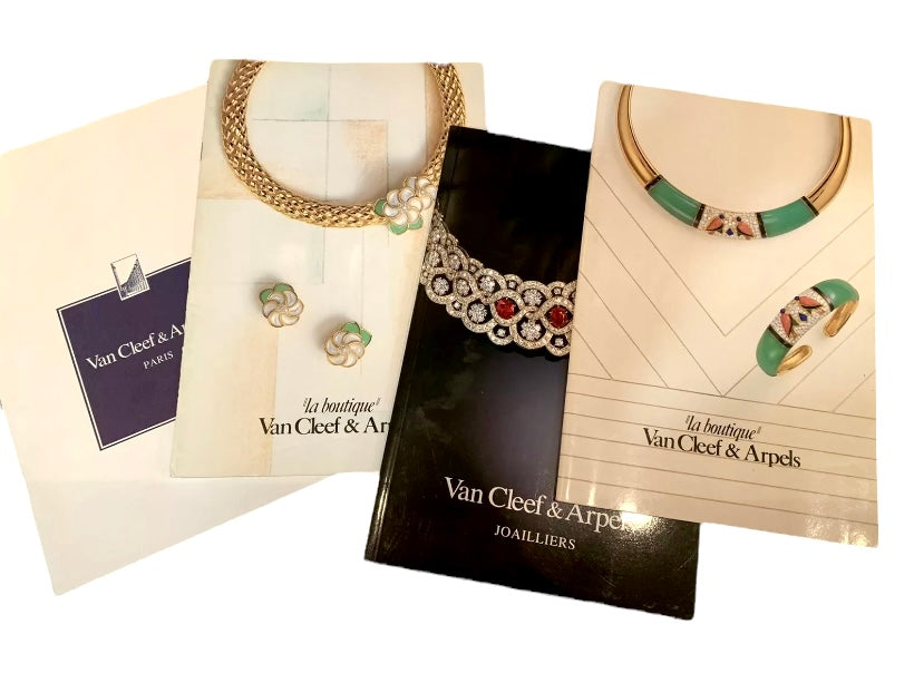 VAN CLEEF & ARPELS VINTAGE JEWELRY CATALOGUE BOOKS SET OF 4 1980s VERY RARE