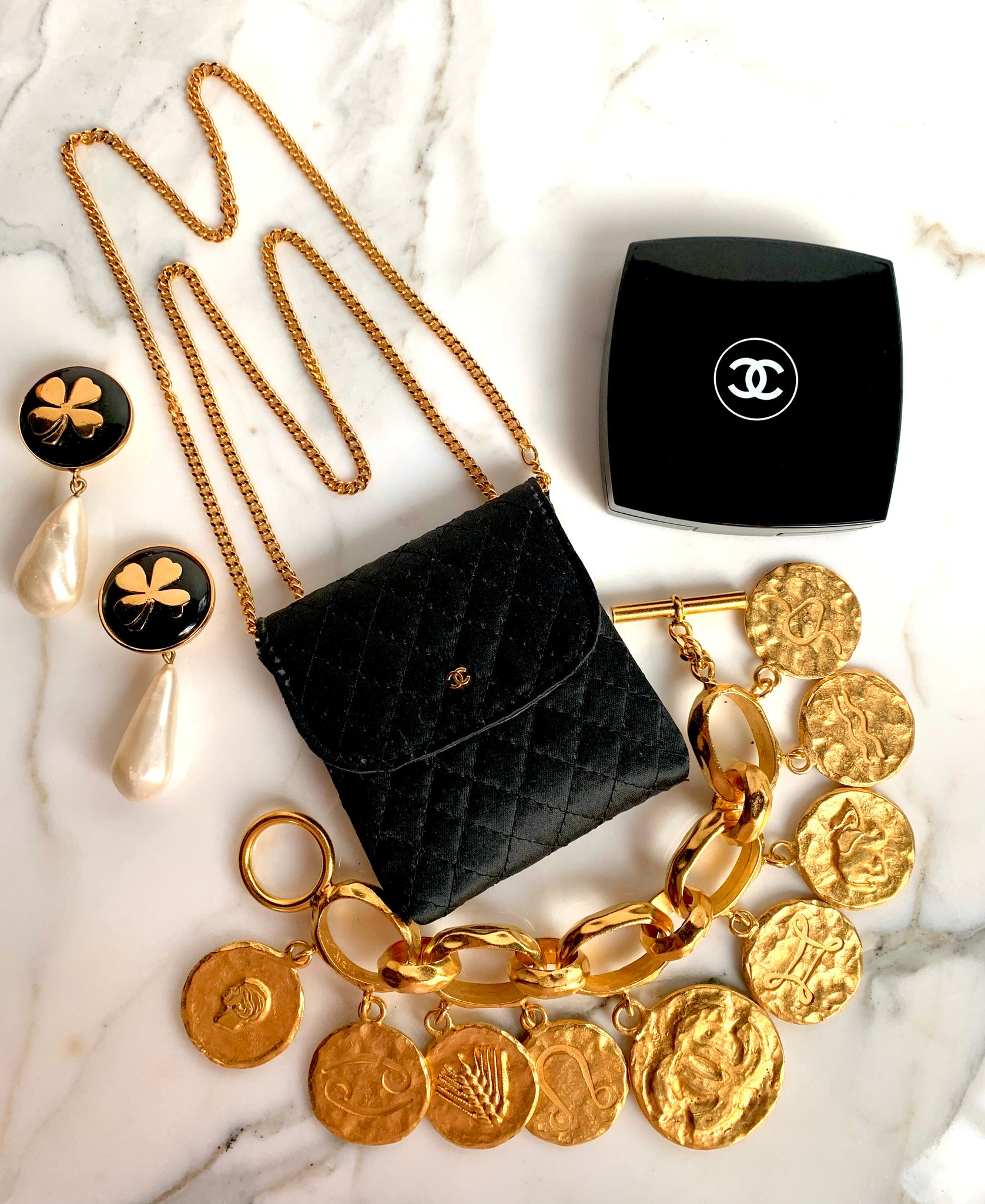 gold chanel mini bag