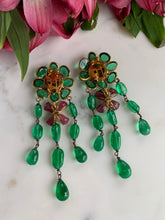 Load image into Gallery viewer, RARE CHANEL FLORAL GRIPOIX CHANDELIER EARRINGS 1993
