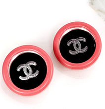 Load image into Gallery viewer, CHANEL PINK BARBIE 1995 MIRROR CC EARRINGS
