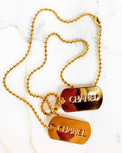 Load image into Gallery viewer, CHANEL 1993 ORIGINAL DOUBLE DOG TAG RUNWAY NECKLACE
