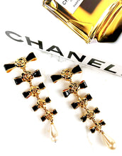 Load image into Gallery viewer, CHANEL ICONIC MASSIVE BOW CAMELLIA SHOULDER DUSTER 1990 EARRING
