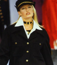 Load image into Gallery viewer, ICONIC CHANEL BUCKLE COLLAR DRAPED LEATHER GILT CHAIN NECKLACE 1993 PRISTINE
