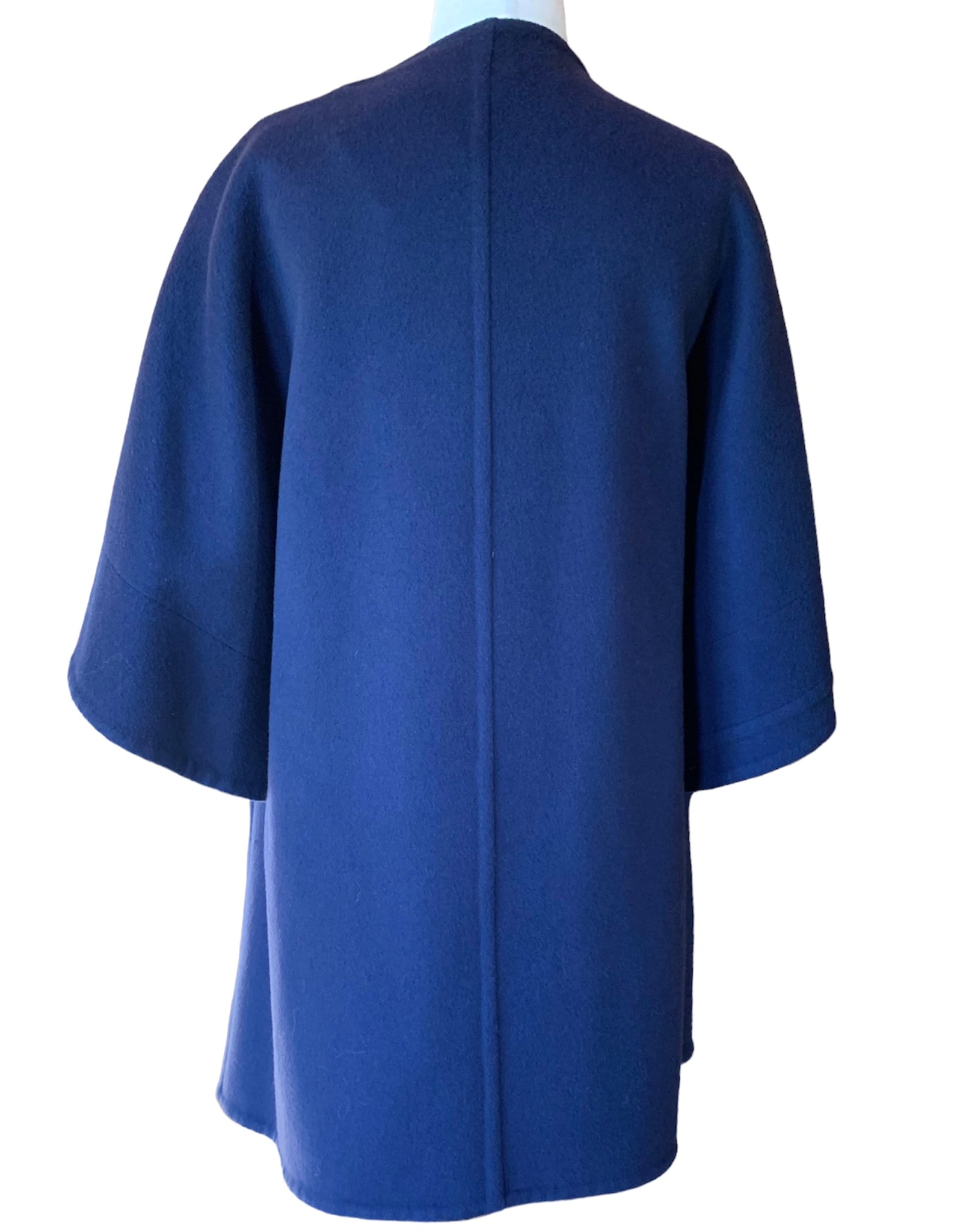 LOUIS VUITTON THICK CASHMERE JACKET CAPE PONCHO WITH LEATHER BELT