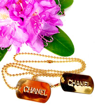 Load image into Gallery viewer, CHANEL 1993 ORIGINAL DOUBLE DOG TAG RUNWAY NECKLACE
