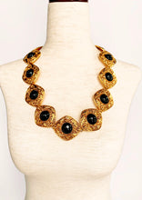 Load image into Gallery viewer, CHANEL BLACK GRIPOIX GLASS ORNATE ARABESQUE JEWELED BELT NECKLACE

