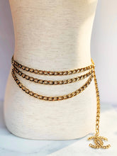 Load image into Gallery viewer, CHANEL JUMBO CC CHAIN CHARM 3 LAYERED BELT NECKLACE

