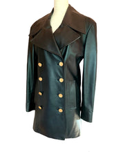 Load image into Gallery viewer, CHANEL ICONIC 14 CC BUTTON 1993 AUTUMN LEATHER RUNWAY BLAZER JACKET COAT
