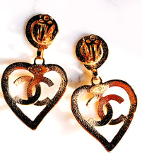 Load image into Gallery viewer, CHANEL BARBIE COLLECTION HEART EARRINGS 1995

