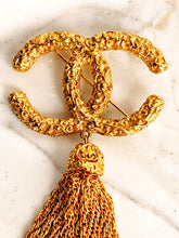 Load image into Gallery viewer, CHANEL RARE ETRUSCAN LAVA TASSEL CHAIN BROOCH 1993
