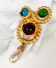 Load image into Gallery viewer, CHANEL RARE ICONIC VINTAGE 1990 RUNWAY CORDAGE MULTI-COLOUR GRIPOIX BROOCH
