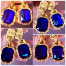 Load image into Gallery viewer, CHANEL RARE ICONIC 1990&#39;s RUNWAY MASSIVE FAUX GEM EARRING PRISTINE
